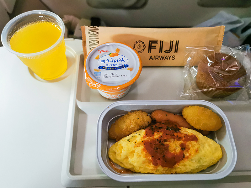 フィジーエアウェイズ 機内食