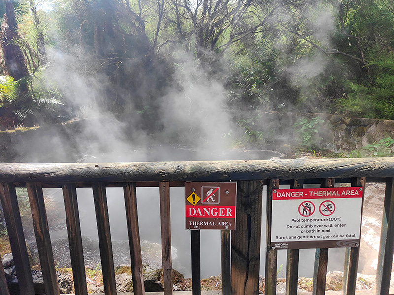 ニュージーランド　ロトルア　クイラウパーク　Kuirau Park rotorua